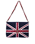 Vintage Union Jack Shoulder Bag, &pound;2,600, Handbags, Blue/Red/White, Leather/Suede, Front view